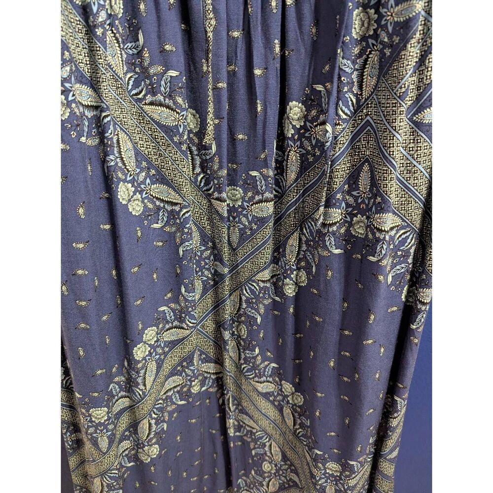 City Chic Dress Blue Patchwork Maxi Women's Plus Size (20/2XL) Boho Western NWT - Picture 6 of 13
